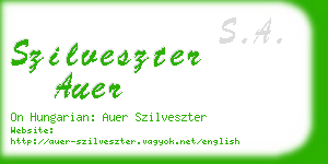 szilveszter auer business card